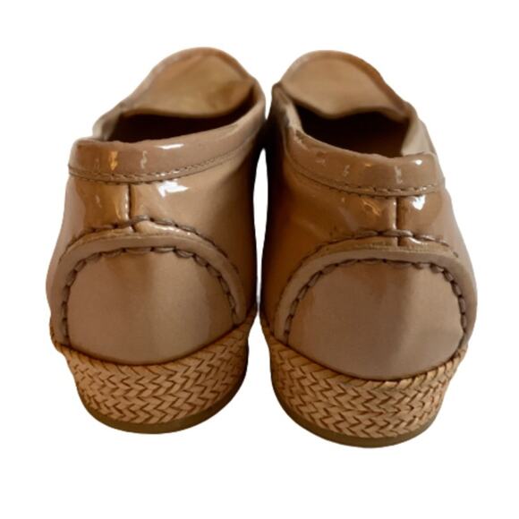 Stuart Weitzman Loafers Flats Shoes Camel Patent Leather Geek Loafers Size 5 - Picture 7 of 15